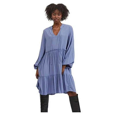 Abbildung von Vila Damen Vifini L/S Dress/Su Noos Kleid, English Manor, 34 EU
