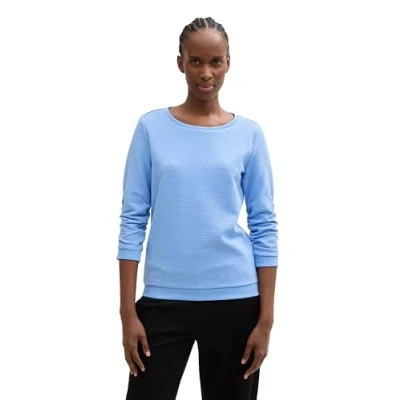 Abbildung von TOM TAILOR Denim Damen 1039979 Sweatshirt, 12146 Light Blue, M