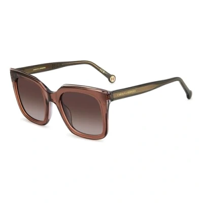Abbildung von Carolina Herrera Damen HER 0249/G/S TUI/HA Gläser SONNENBRILLEN Acetat Braun Quadratisch Schattiert