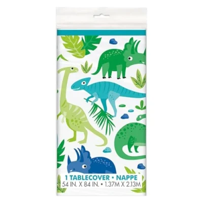Abbildung von Dinosaurus Blue &amp; Green Tischdecke 137x213cm