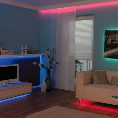 Abbildung von Paulmann 3988 LED Stripe TIP Komplett Set 5m RGB IP20 230/24V incl. 13 Watt dimmbar Lichtband Weiß Kunststoff