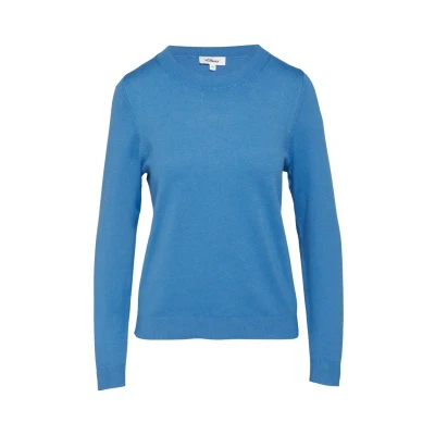 Abbildung von s.Oliver Weicher MIT CREW NECK Strickpullover, Damen, Größe: 34, Royalblau