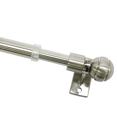 Abbildung von GARDINIA Scheibenstange Caféhausstange Metall, Ø 10 mm, 1 läufig, ausziehbar, verschraubt, Serie Meran 8/10 mm