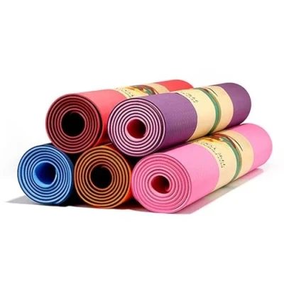 Abbildung von Yogamatte Fitnessstudio Pilates aus TPE, rutschfest, mit Schultergurt, gepolstert, 183 x 61 cm