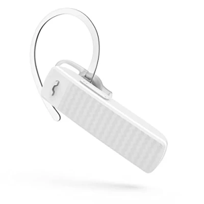Abbildung von Hama Mono Bluetooth Headset (Multipoint, für zwei Geräte, Sprachsteuerung, Berührungssteuerung, mit Mikrofon, kabellos, einseitig, in ear, abnehmbare Ohrbügel, Ohrpolster, wireless) weiß