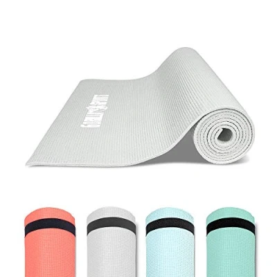 Abbildung von GORILLA SPORTS Yogamatte Fitnessmatte mit Tragegurt, 180x60x0,5cm, Rutschfest, Pilatesmatte