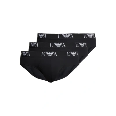 Abbildung von Emporio Armani Stretch 3PACK Slip, Herren, Größe: Medium, Black