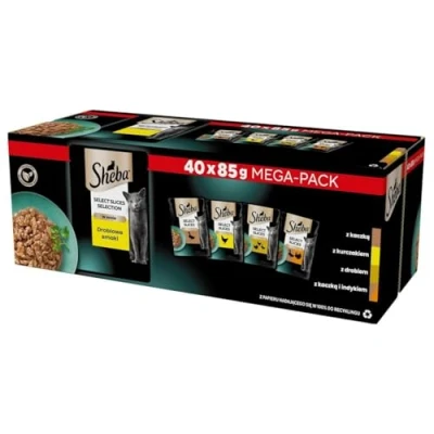 Abbildung von SHEBA Selection Select Slices Geflügelgeschmack Nassfutter für Katzen 40 x 85 g
