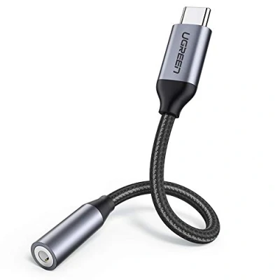 Abbildung von UGREEN Adapter Typ C auf 3,5mm Aux Kabel Stecker Klinke für Smartphones USB
