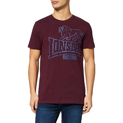 Abbildung von Lonsdale London Herren LANGSETT Regular Fit T Shirt, Vintage Oxblood, M