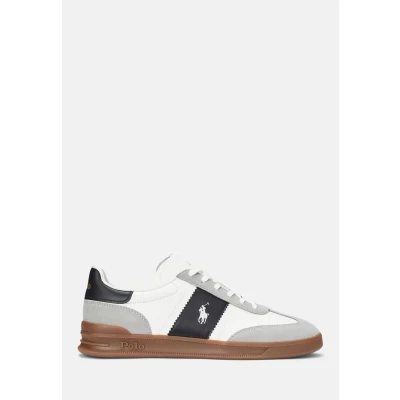 Abbildung von Polo Ralph Lauren Heritage AERA Leathersuede Sneaker low, Herren, Größe: 45, White/black/soft grey Schuhe