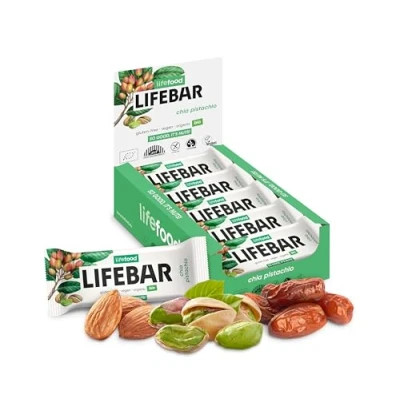 Abbildung von Lifefood Energieriegel, Vegan Sportriegel, Energy Bar für Wandern, Radsport, Fitness, RAW BIO Rohkost, Glutenfrei, Laktosefrei,Ohne Zuckerzusatz 15er Pack (15 x 40 g) (Chia Pistazie)