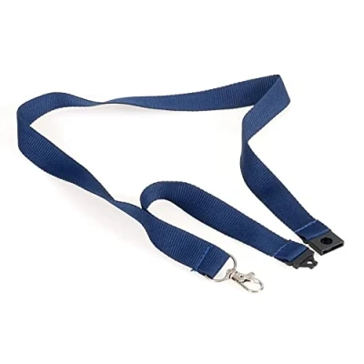 Abbildung von EUROPEL Schlüsselband 20mm, Karabiner, Sicherheitsverschluss, Kartenhalter,für Messe, Veranstaltung, Burö, Blau, 10 Stück.
