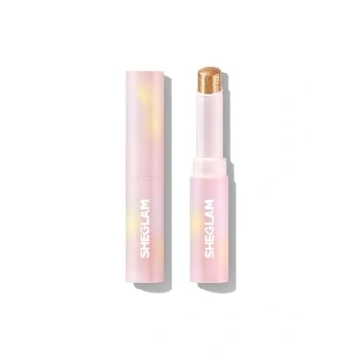 Abbildung von SHEGLAM Kristall Gel Glanz Stick Lidschatten Eyeliner Aufheller Bleistift Wachsmalstift mit Pinsel, leicht zu verblenden langanhaltender schimmernder Golden Girl