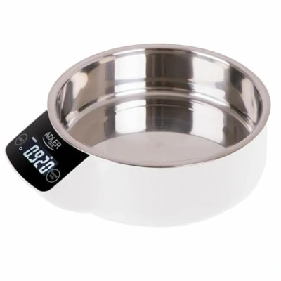 Abbildung von Adler Lockenstab AD 3166 Küchenwaage mit 900 ml Edelstahl Behälter bis 5 kg