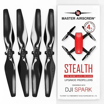 Abbildung von Master Airscrew Stealth Propeller kompatibel mit DJI Spark Schwarz, 4 Stück