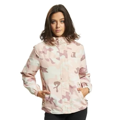 Abbildung von Brandit Windbreaker Frontzip Leichte Jacke, Damen, Größe: Large, Candy camo