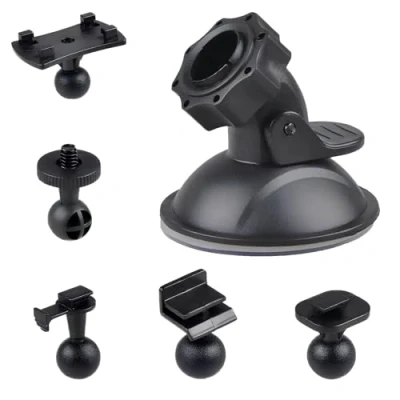 Abbildung von Yhuasia Video Recorder Halterung, Fuer Dashcam Auto Saugnapf Dash Cam, mit 5 Typen Adapter, zum Ansteuern DVR Kamera Camcorder GPS Action