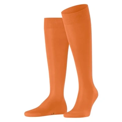 Abbildung von FALKE Herren Kniestrümpfe Tiago M Kh nachhaltige Fil D&#039;Ecosse Baumwolle lang einfarbig 1 Paar, Orange Sapote 8058, 43 44