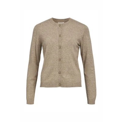 Abbildung von Object Thess NOOS Strickjacke, Damen, Größe: XS, Desert taupe