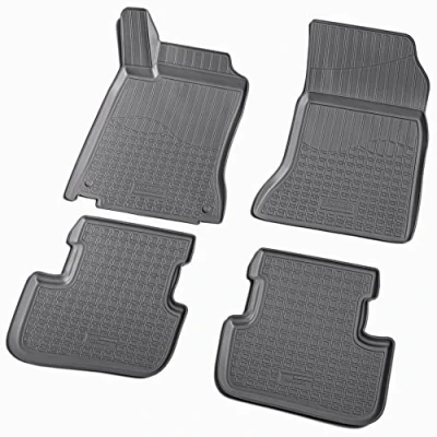 Abbildung von Recambo 3D Gummi Fußmatten kompatibel für Mercedes GLA Typ X156 BJ ab 2013 Auto Gummimatten Passgenau mit Rand schwarz