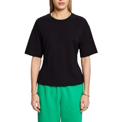 Abbildung von Esprit MIT Rundhalsausschnitt Tshirt basic, Damen, Größe: Medium, Black