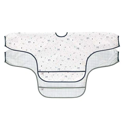 Abbildung von LÄSSIG Lätzchen Garden Explorer, boys, (Set, 2 St), langärmelig, mit integriertem Auffangschutz, PETA approved vegan