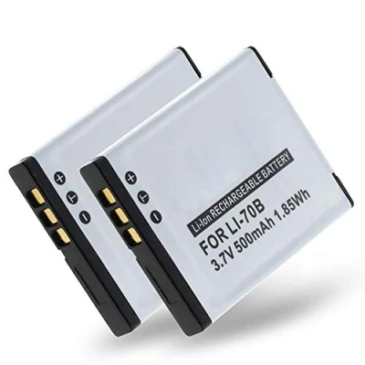 Abbildung von subtel 2X LI 70B Akku kompatibel mit Olympus VG 120 D 710 X 940 FE 4040 4020 5040 130 140 110 150 3.6V 3.7V 500mAh