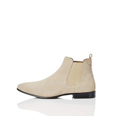 Abbildung von FIND Leather, Chelsea Boots, Braun (Sand), 43 EU (9 UK)