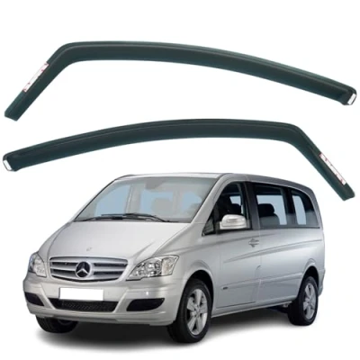 Abbildung von Set mit 2 Windabweisern, kompatibel Mercedes Benz Vito Viano W639 2004 2005 2006 2007 2008 2009 2010 2011 2012 2013