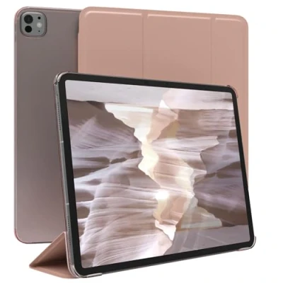 Abbildung von EAZY Case Hülle für iPad Pro 13&quot; [Modell 2024] 13 Zoll Tablet Cover Smartcase zum Aufstellen Klappcase mit Standfunktion Auto Sleep Wake Up Rosé Gold