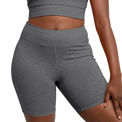 Abbildung von Hanes Damen Stretch Jersey Bike Shorts, Dunkelgrau meliert, XX Large