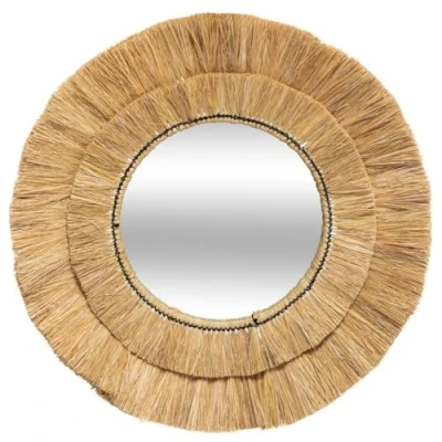 Abbildung von Atmosphera Spiegel Safari Bast D. 57 cm Beige