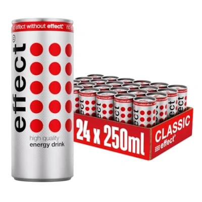 Abbildung von effect® CLASSIC Energy Drink 24 x 0,25l Dose Erfrischungsgetränk mit dem klassischen Geschmack Energieschub im 24er Einweg Dosen Tray