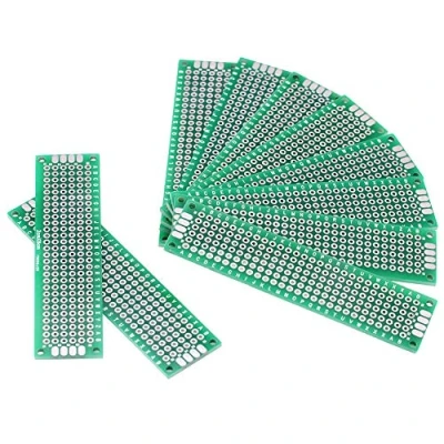 Abbildung von 10 stücke 2 cm x 8 Leiterplatte Universal PCB Doppelseiten Prototyping DIY Löten Platine