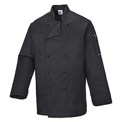 Abbildung von Portwest Herren C834 Somerset Kochjacke, Schwarz, S EU