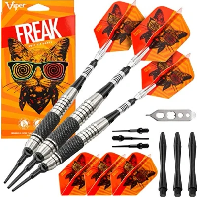 Abbildung von Viper by GLD Products Unisex Dartpfeile für Erwachsene, verlängertes Band, Schwarz, 18 Gramm