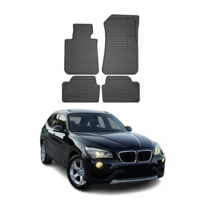 Abbildung von Fußmatten Automatten kompatibel mit BMW X1 E84 2009 2015 OMAC Antirutsch Gummimatten 3D Schwarz