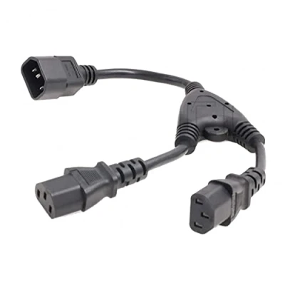 Abbildung von SZRMCC USV PDU Server Y Splitter Netzkabel IEC320 C14 bis 3 x C13 10A 250V Verlängerungskabel (2xC13 30cm)