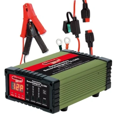 Abbildung von Dino KRAFTPAKET 25a/12a/6a/2a 12V/24V regelbares intelligentes und automatisches Batterieladegerät KFZ Ladegerät für Blei Säure, Gel, EFB, Cal, AGM Batterie LKW Auto, HEAVY DUTY