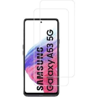 Abbildung von Panzerfolie kompatibel mit Samsung Galaxy A53 5G [2 Stück] Displayschutzfolie,Schutzfolie [kein Glas] 9H Glas, 100% Fingerabdrucksensor Nano Glas