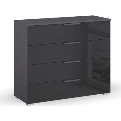 Abbildung von rauch Kommode &quot;Koluna&quot;, mit Glasfront, 4 Schubkästen, inkl. 6er Set Filzboxen