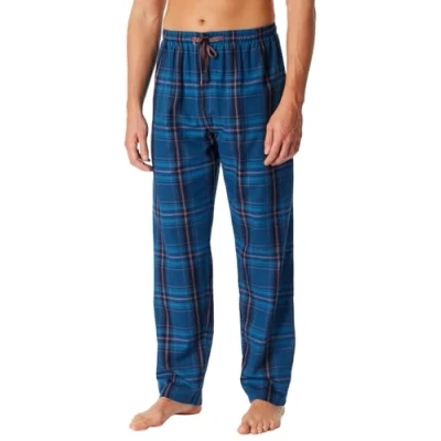 Abbildung von Schiesser Herren Schlafhose lang Web Mix + Relax Organic Cotton Pyjamaunterteil, dunkelblau_182192, 58