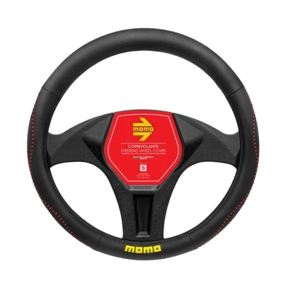 Abbildung von Momo STREET SWC018BR Lenkradbezug schwarz/rot 38 39cm PVC
