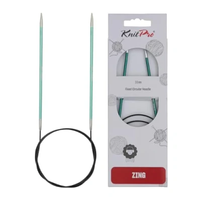 Abbildung von KnitPro K47126 Rundstricknadel, Metal, Grün, 80cm / 3.25mm