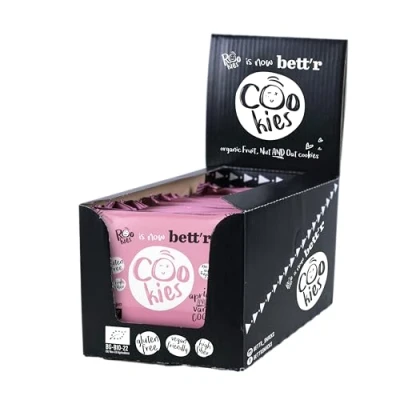 Abbildung von Bett&#039;r Apricot &amp; Vanilla Vegan Kekse Einzeln Verpackt 100% Bio, Organisch, Glutenfrei, Ohne Zuckerzusatz 18 x 40g
