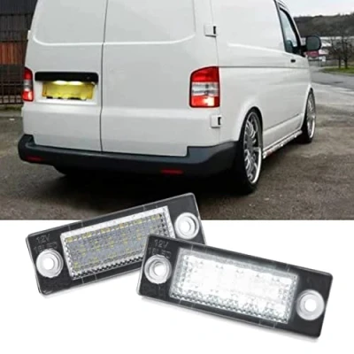 Abbildung von NP 2 Stück LED Nummernschildbeleuchtung für V W P assat B5.5 Caddy MK3 G olf T ransporter T5 T6 ouran J etta Syncro