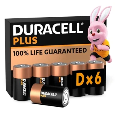 Abbildung von Duracell Plus D Batterien, LR20, 6 Stück, Alkaline Batterien für Alltagsgeräte [Amazon Exclusive]