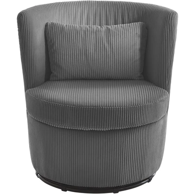 Abbildung von ATLANTIC home collection Drehsessel Keno, 360 Grad drehbarer Cordsessel, inkl. einem Zierkissen im Originalbezug