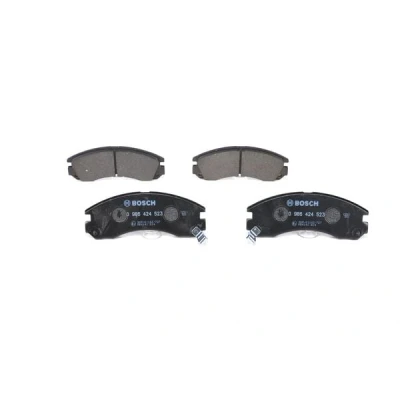 Abbildung von BOSCH 0 986 424 523 Bremsbelagsatz Low Metallic mit akustischer Verschleißwarnung Anti Quietsch Blech MITSUBISHI: Outlander I SUV kfzteile,